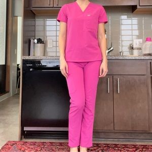 FIGS Fuschia Scrubs